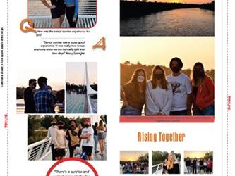 Sample pages for year book of student pictures and text