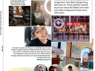 Sample pages for year book of student pictures and text